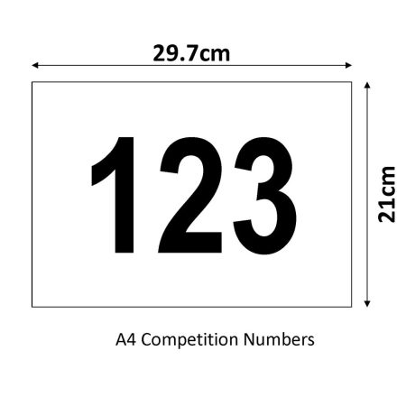 A4 Competition Numbers for Eventing Bibs