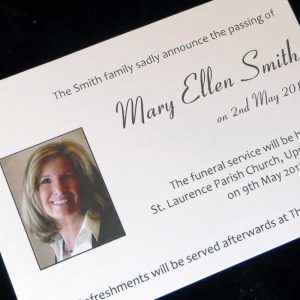 Funeral Announcement Cards FAC01