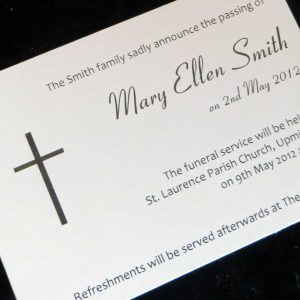 Funeral Announcement Cards Design FAC02