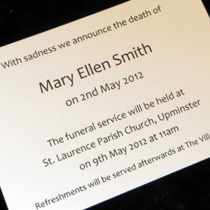Funeral Announcement Cards Design FAC06
