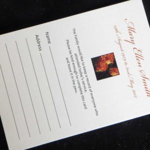 Funeral Attendance Cards FAT03