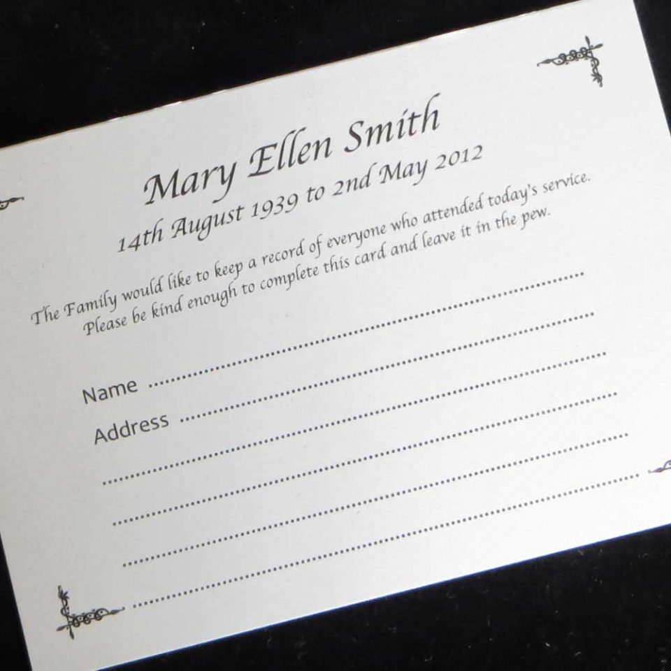 Funeral Attendance Cards Archives IJC Your Print on Demand