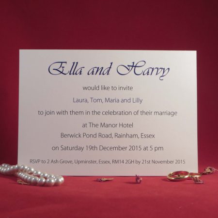 elegance Wedding Invitations Back Ivory
