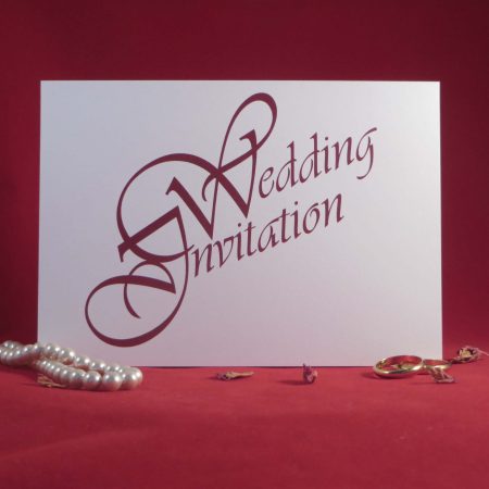 Elegance Wedding Invitations Front White