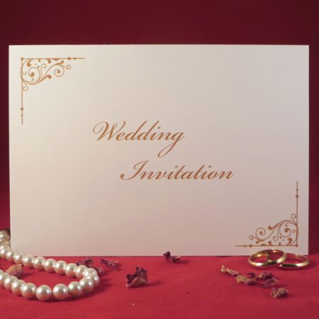 Personalised Flourish Wedding Invitations Front
