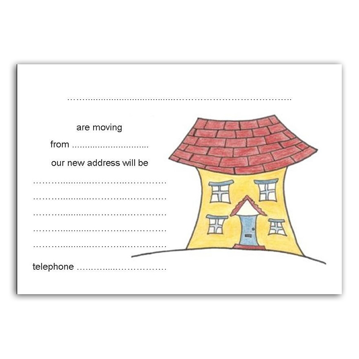 Moving House Cards Template Free