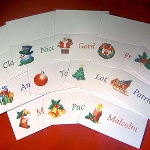 Personalised Festive Place Cards Mixed