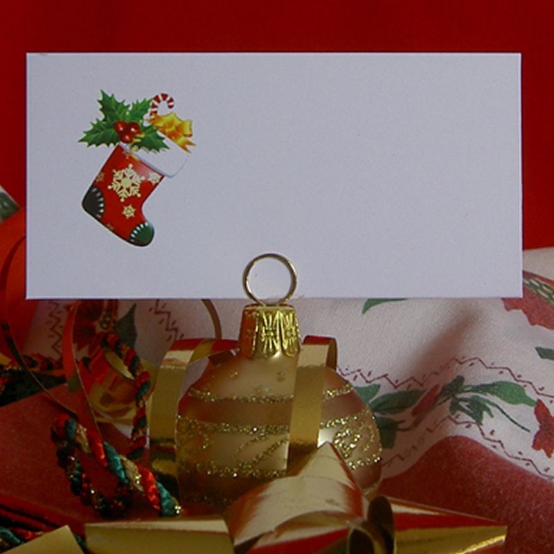 Christmas Festive Place Name Cards Wedding Office for Card 