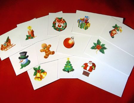 Festive Place Cards for holders Mixed