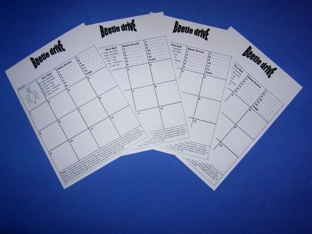 Beetle Drive Score Cards