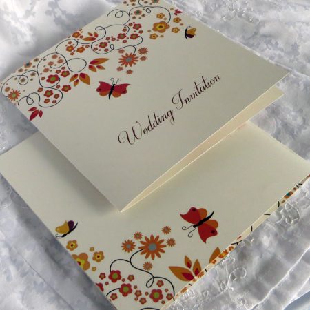 Personalised Square Floral Wedding Invitations - Image 3