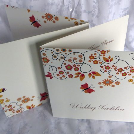 Personalised Square Floral Wedding Invitations - Image 5