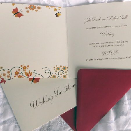 Personalised Square Floral Wedding Invitations - Image 6