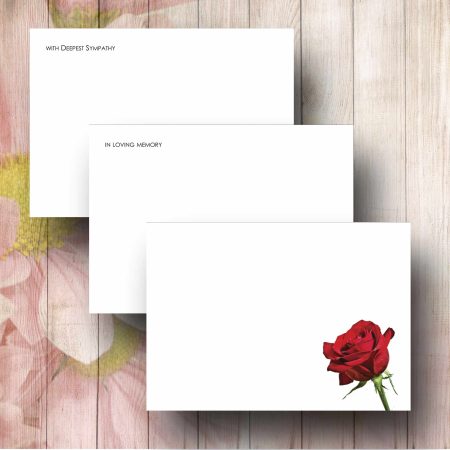 Single Red Rose Florist Message Card