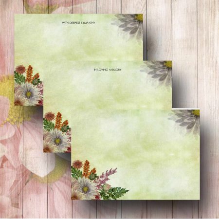 Floral Watercolour Funeral Message Card