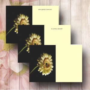 Yellow Gerbera Funeral Florist Card