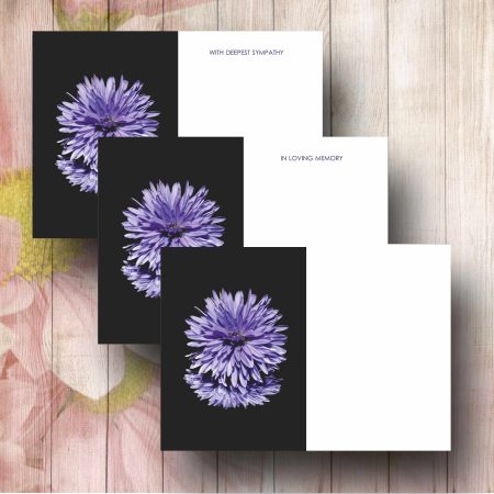 Funeral Message Card FC3 Purple Aster