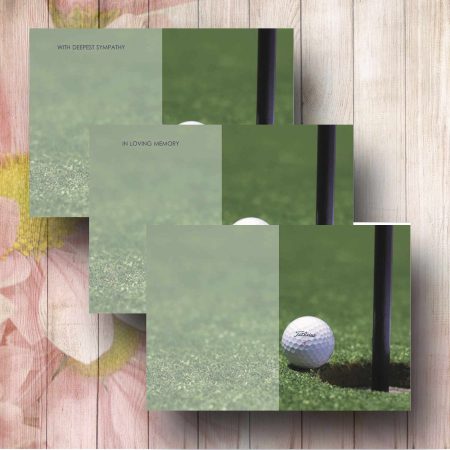 Golf Ball Funerl Flower Card