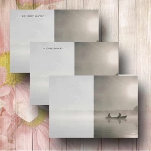 Anglers in the Mist Funerl Flower Cards