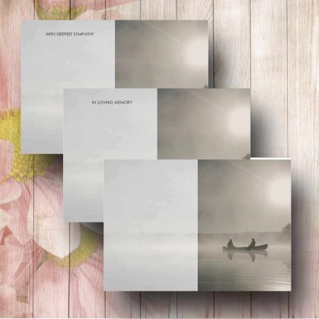 Anglers in the Mist Funerl Flower Cards