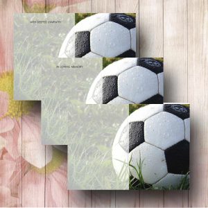 Football Funeral Flower Message Card