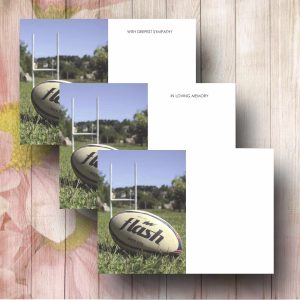 Rugby Funeral Flower Message Card