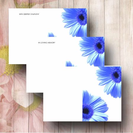 Double Blue Daisy Design Florist Card