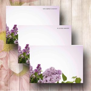 Lilac Tree Florist Funeral Message Card