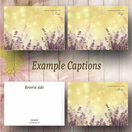 Lavender Water Colour Florist Funeral Message Card - Image 2