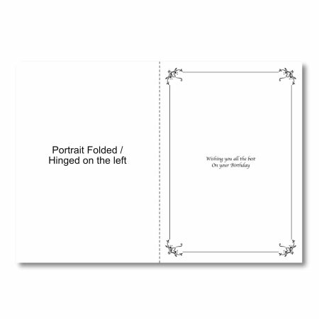 How a portrait rectangular insert is folded