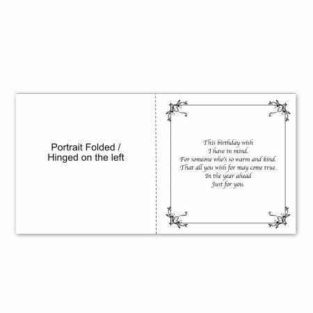 How a square portrait insert is folded