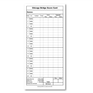Chicago Bridge Score Card