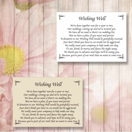 Border Wedding Gift Poem Cards