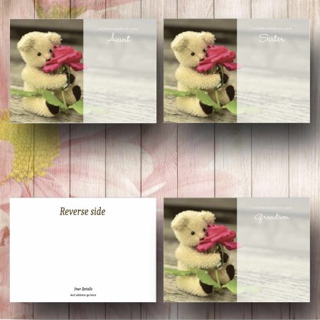 Teddy With Rose Florist Message Card Text Examples