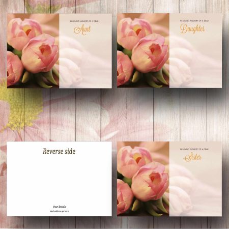 Blush Tulips Flower Message Card Text Examples