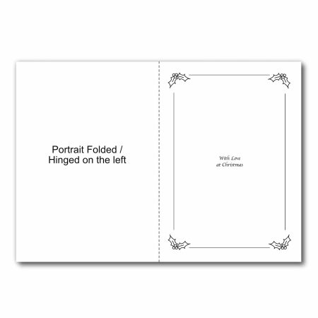 Christmas Card Insert example rectangle folded portrait
