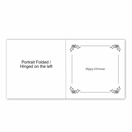 Christmas Card Insert example square folded portrait