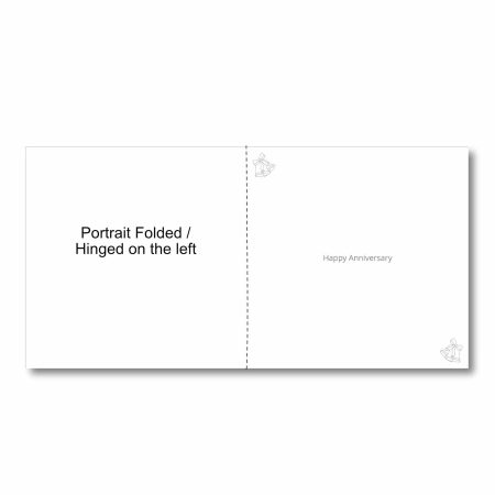 Anniversary Card Inserts Square Portrait Fold