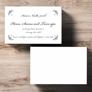 Leaves Design Crafters business card white single sided