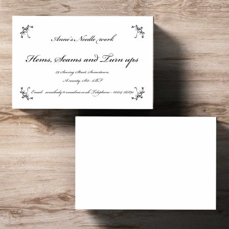 Leaves Design Crafters business card white single sided