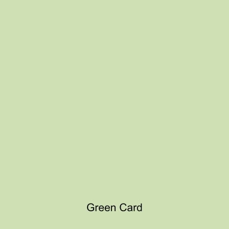 Green coloured card