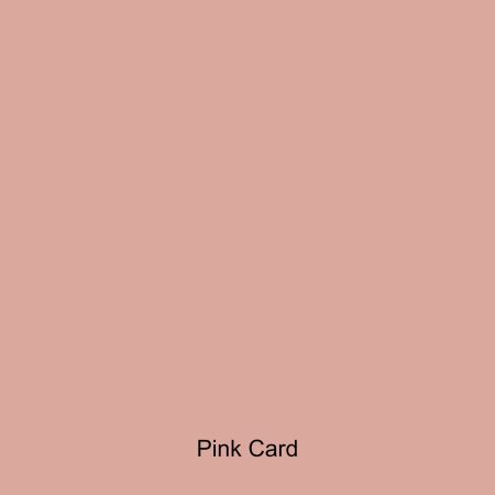 Pink coloured card