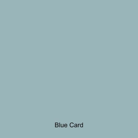 Blue coloured card