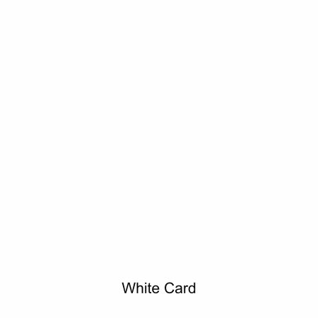 White coloured card