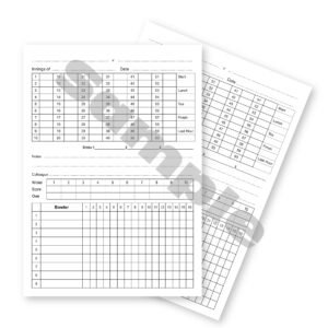 A6 Cricket Umpire Score Card